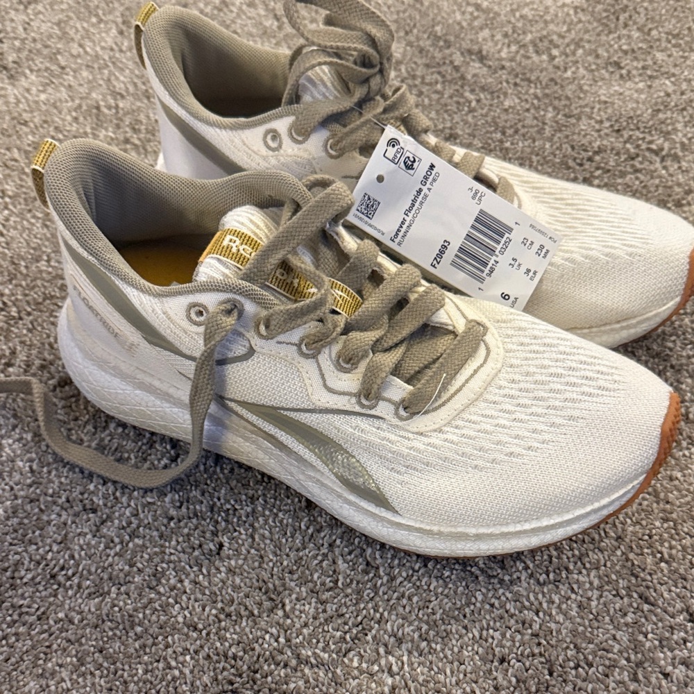 Reebok White and Gray Athletic Shoes
